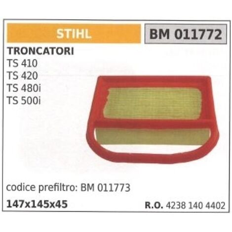 Filtre à air STIHL pour tronçonneuse TS 410 420 480i 500i 011772