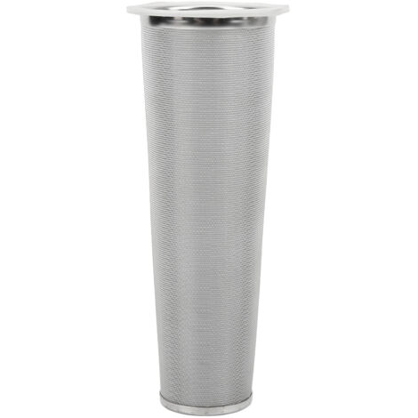 Filtre à café en acier inoxydable 304 pour infusion à froid, cône maille avec joint en caoutchouc blanc, idéal pour boissons aux fruits, 8x21cm.