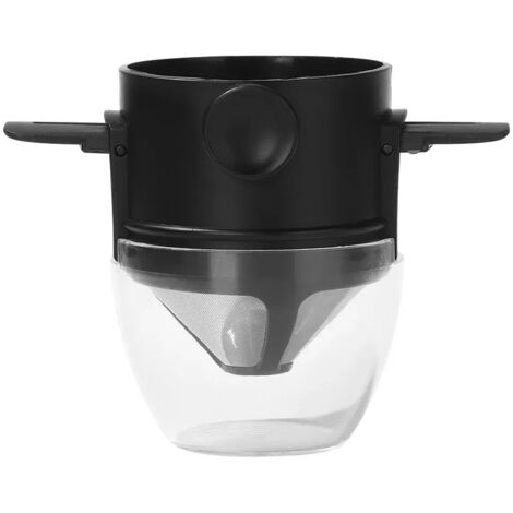 Filtre à café portable en acier inoxydable pliable, porte-filtre à café/thé facile à nettoyer et réutilisable, sans papier, pour infusion à la verseuse.