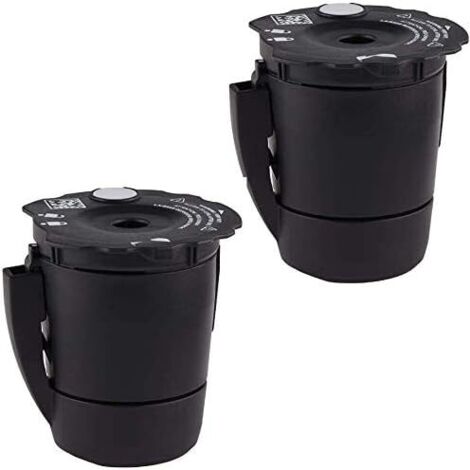 Filtre À Café Réutilisable - Compatible Avec Keurig My K-Cup 1.0 Et 2.0 - Pour Machines À Café Domestiques - Noir - 2 Pièces