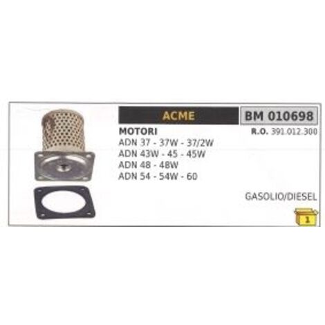 Filtre à carburant - diesel ACME ADN 37 - 37W ADN 48 - 48W ADN 54 - 54W 391.012.300