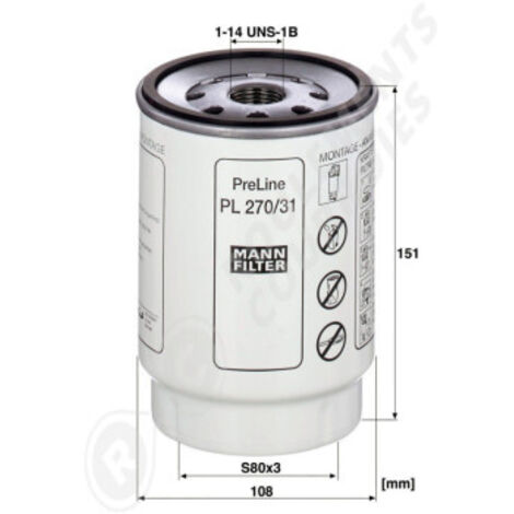 Filtre à carburant Mann Filter PL270/31z