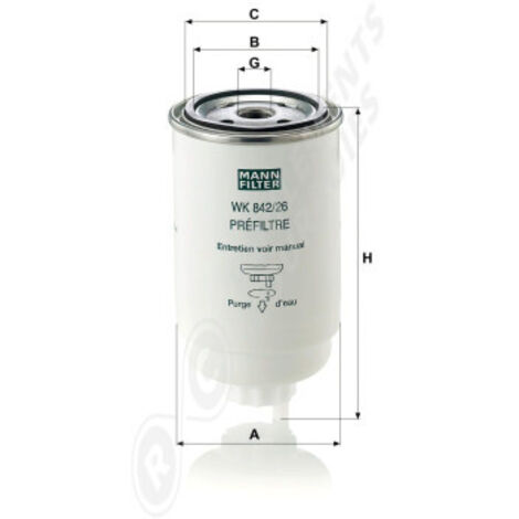 Filtre à carburant Mann Filter WK842/26