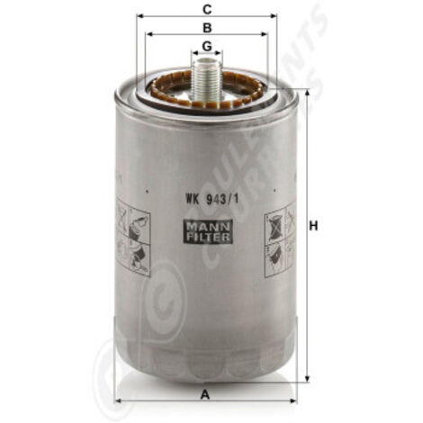 Filtre à carburant Mann Filter WK943/1
