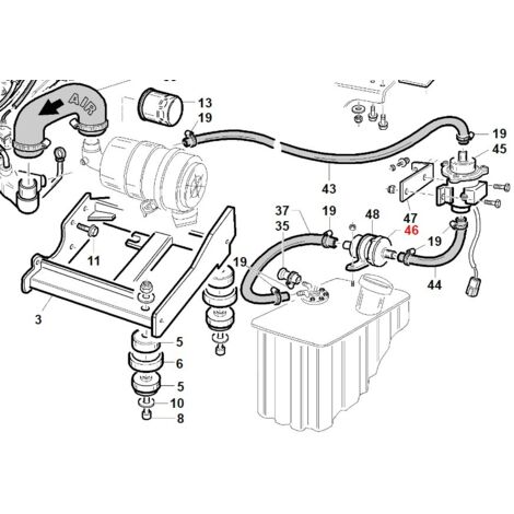 Filtre à carburant ORIGINAL GIANNI FERRARI machine d'exploitation DAIHATSU moteur