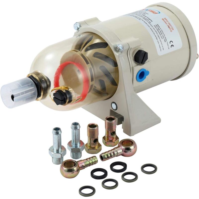 Filtre à Carburant, Séparateur d'Eau de Filtre à Carburant Diesel FG500 pour Moteurs Diesel Marins Bateaux Camions Tracteurs Générateurs électriques
