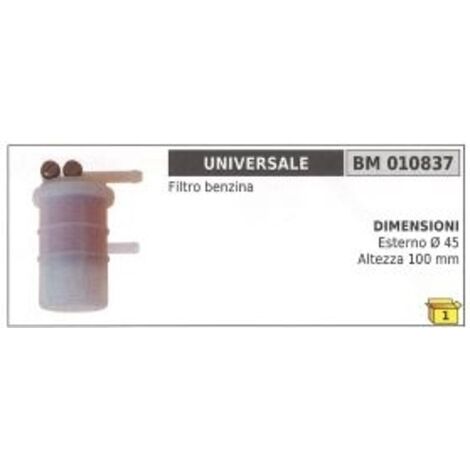 Filtre à carburant UNIVERSAL externe Ø  45 mm Ø  connexions 100 mm