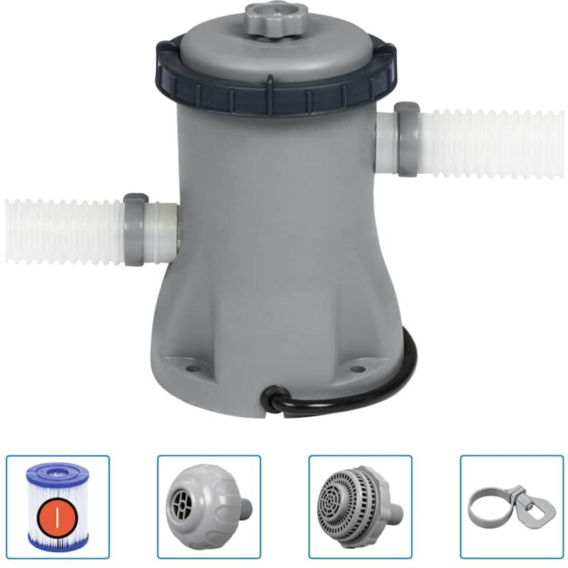 Bestway - Pompe &agrave; filtre 58381 - 1.249 litres par heure - Gris