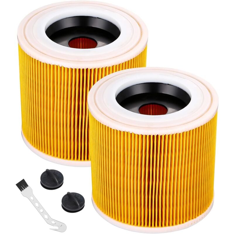Filtre à Cartouche, Lot De 2 Filtre Aspirateur Pour Karcher, Pour Karcher WD3 Premium, WD2, WD3, WD3P, MV2, MV3 - Filtre WD3 - Filtre De Rechange