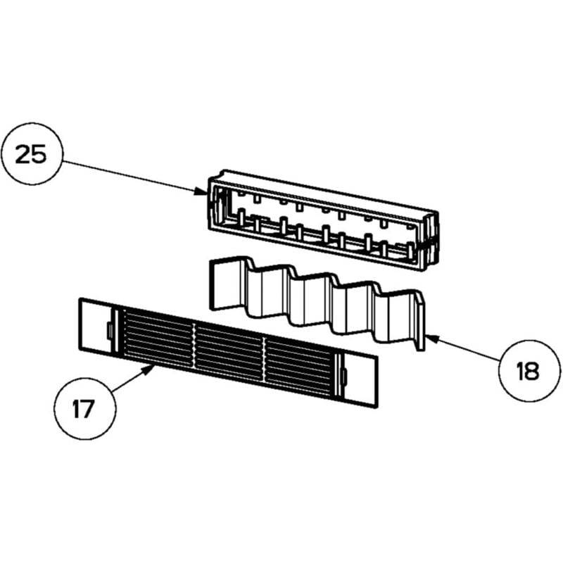 Faber - Filtre à charbon 545x75x10mm (Repère 18)