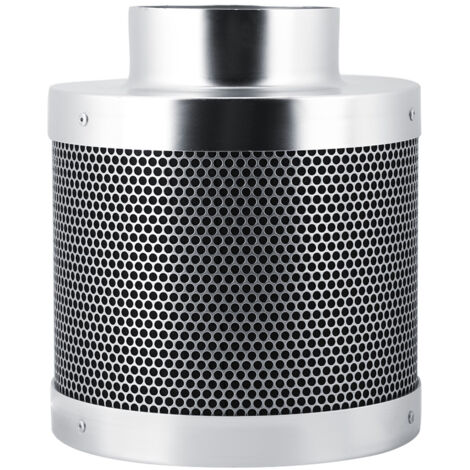 Filtre à Charbon Actif Anti-Odeurs en Acier Inoxydable, 4 Pouces 200 mm Filtre à Air d'échappement pour Culture Plantes Hydroponique, pour Éliminer La Poussière dans L'Air