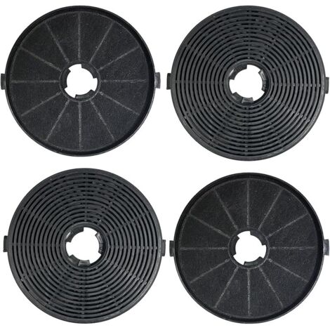 Filtre à charbon actif de rechange pour cuisinière Respekta MIZ6000 CH21060SBZ CH21060WBZ CH22010SBZ CH22010SBZ CH22010/90WBB, filtre anti-odeurs pour fonctionnement en recirculation (lot de 4)
