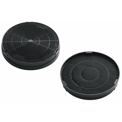 Filtre à charbon actif pour hotte – Diamètre 196 mm, Hauteur 30 mm – Lot de 2 pièces – Compatible Roblin, Indesit, Ariston – Eurofilter - FKS142