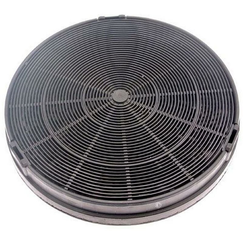 Filtre charbon rond type 196 (à l'unité) (51053-2434) (481281718552) Hotte ROBLIN, ARISTON HOTPOINT, DE DIETRICH, ZANUSSI, AEG, SIEMENS, ARTHUR