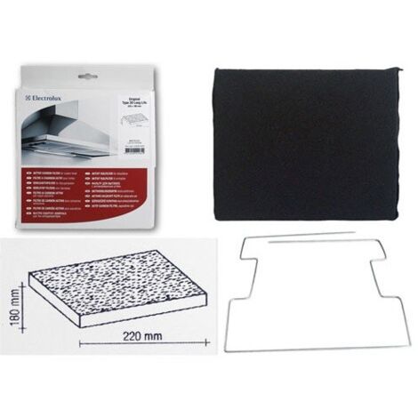 Filtre à charbon Long Life type 20 pour Hotte ELECTROLUX 50290650006