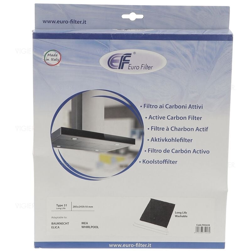 Eurofilter - Filtre à charbon LongLife type 31 FIL950 CFW031 480122101517 FKS439