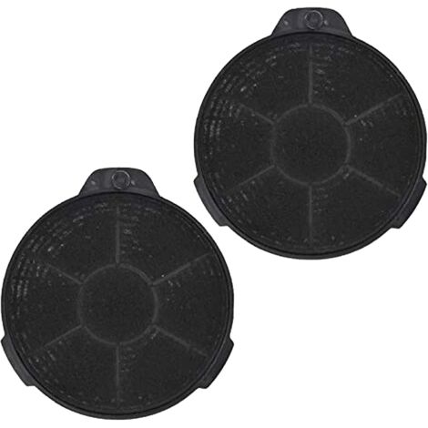 Filtre à charbon - Lot de 2 - Diamètre 132 mm - Pour hotte aspirante - Compatible Cooke & Lewis