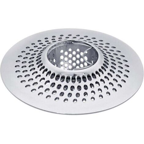filtre à cheveux en acier inoxydable pour baignoire et douche, argenté