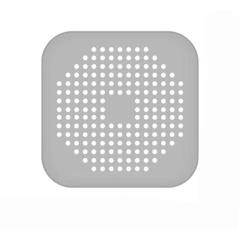 Filtre à cheveux pour douche Gris ou blanc Filtre en silicone pour lavabo, baignoire et douche - Bouchon en caoutchouc pour salle de bain et cuisine (gris)