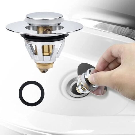 Filtre à cheveux - Universel - Bouchon lavabo - Acier inoxydable - 3439mm - Argent