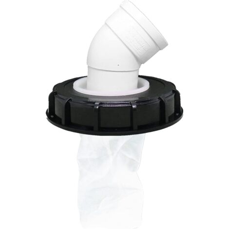 Filtre à Couvercle IBC, Bouchon de Réservoir IBC Lavable en Nylon avec Couvercle, Accessoire de Réservoir IBC avec Filtre en Filet pour 163 mm Réservoir Eau de Pluie (163mm 45°)