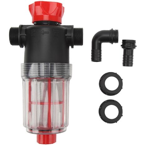 Filtre à crépine pour pompe à eau avec tamis en acier inoxydable 60 mesh, filtre à haut débit pour canalisation, conception transparente, interface 19 mm (tuyau G3/4)