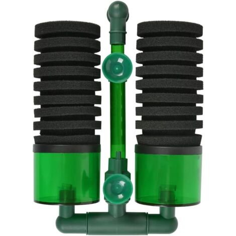 Filtre à double éponge pour aquariums, pompe à air pour aquariums jusqu'à 210 litres avec ventouse. - AquaForge