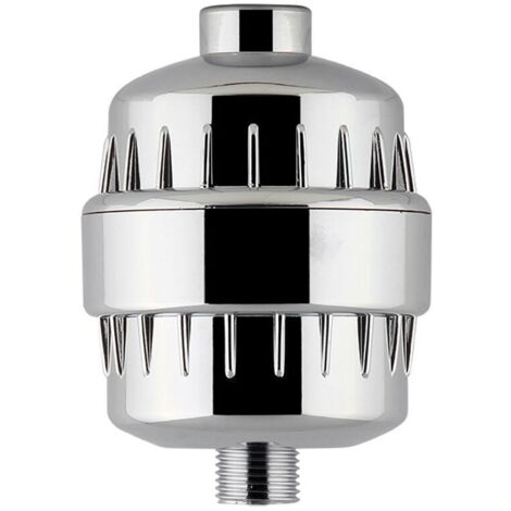 Filtre à Douche Purifie et Adoucit l'Eau - Anti Calcaire - Cartouche de filtre remplaçable à 15 étapes avec Vitamine C - Parfait pour Améliorer Purifier le Corps Hydrater la Peau les Cheveux