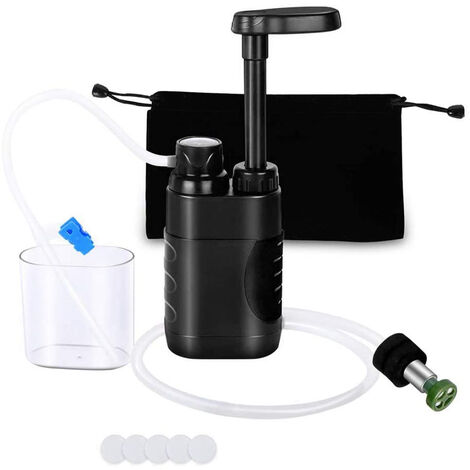 Filtre à eau 3000 L Le filtre à eau de table de camping portable élimine le métal lourd du virus avec un sac de rangement