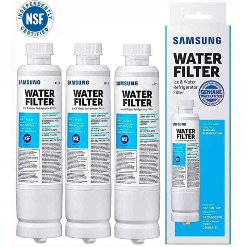 Cyslmuk - Filtre à eau adapté pour Samsung DA29-00020B/HAF-CIN/EXP, 3 pièces, élément filtrant, filtre à eau pour réfrigérateur