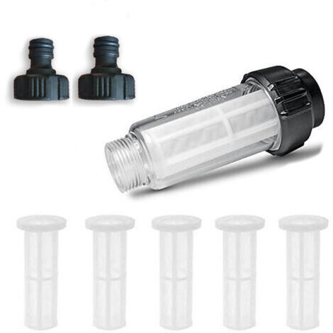 Filtre à Eau Avec Insert, 8 Pcs pour Nettoyeur Tuyau Arrosage Avec Raccord 3/4" pour Tous les Nettoyeurs Haute Pression