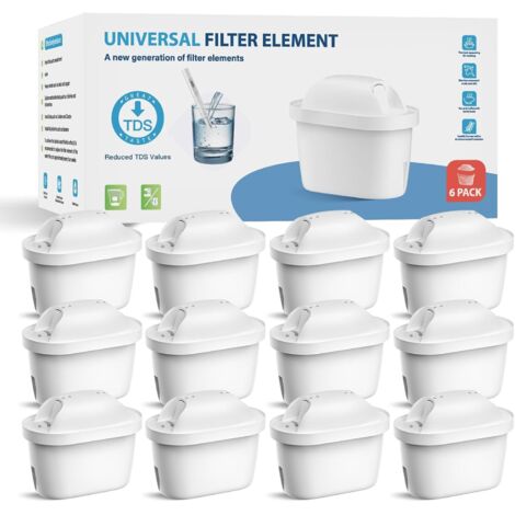 Filtre à eau de rechange pour bouilloire Brita® Marella® - Cartouches filtrantes à eau compatibles avec Maxtra+® Plus Maxtra Pro® All-in-1, réduit les TDS, les impuretés (12)