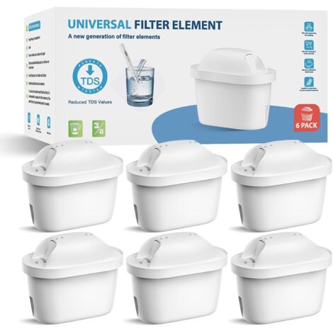 Filtre à eau de rechange pour bouilloire Brita® Marella® - Cartouches filtrantes à eau compatibles avec Maxtra+® Plus Maxtra Pro® All-in-1, réduit les TDS, les impuretés (6)