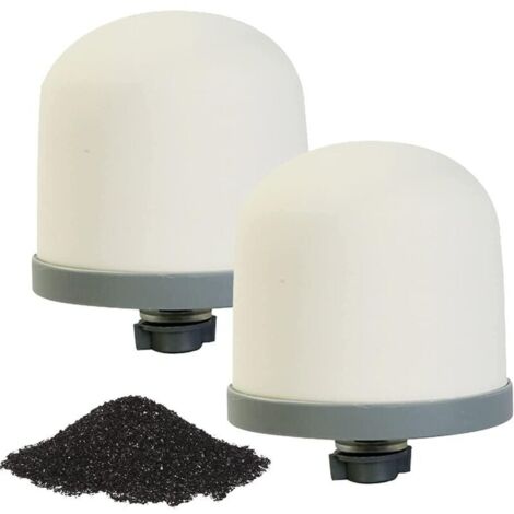 Filtre à eau dôme en céramique, filtre de remplacement pour unité de préfiltration de l'eau de rechange 1 à 5 micron pour système de filtration d'eau domestique. (2pc)