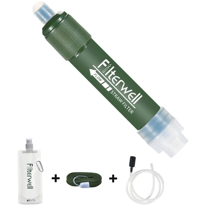 Filtre à eau personnel, purificateur d'eau de survie en extérieur,