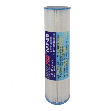 Filtre à Eau Plissé Aquapro Big Blue 20 Pouces 1 Micron