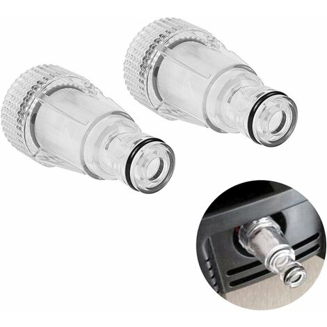 Filtre À Eau pour Nettoyeur Haute Pression,Nettoyeurs Haute Pression Outil de Nettoyage de Voiture Pièces de Rechange de Connexion Haute Pression 6432mm Fontainebleau 2Pcs