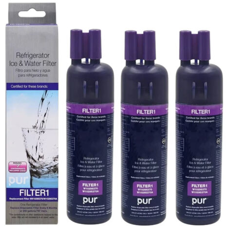 Filtre à eau pour réfrigérateur W10295370A 3 pièce