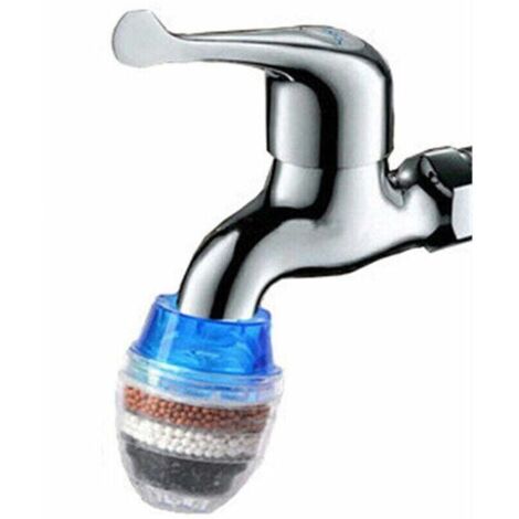 Filtre à eau pour robinet 3 pièces - Système de purification 5 étapes avec charbon actif (bleu, vert, orange)