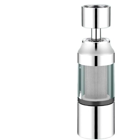 Filtre à eau pour robinet d'évier, purificateur en acier inoxydable, filtre de robinet étendu, adoucisseur d'eau, système de filtration 3 modes, pour maison, hôtel, salle de bain, matériau ABS, 4,41 x