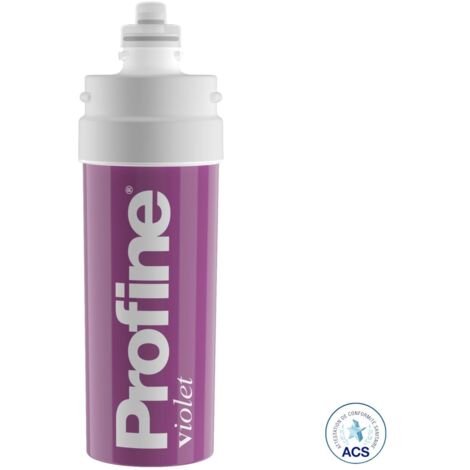 Filtre à Eau Profine Violet Small - Filtre Anti Calcaire + Charbon Actif Ions Argent Et Sédiments 0.5 Microns