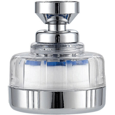 Filtre à eau Robinet avec 6 éléments filtrants en coton PP,Universel Filtre Anti Calcaire Robinet ,Tête de Pulvérisateur Rotatif à 360°
