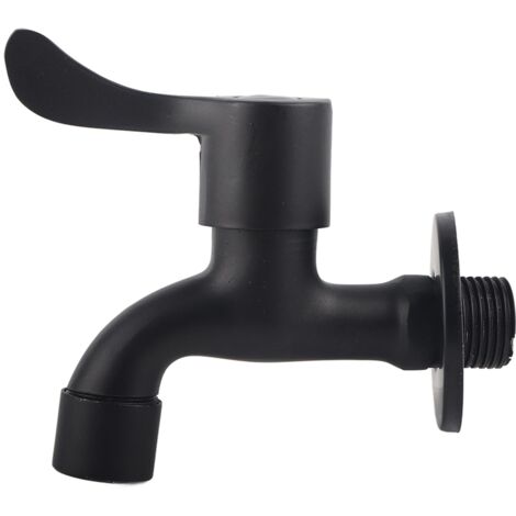 Filtre à eau robinet distributeur d'eau robinet en acier inoxydable support mural robinet de machine à laver pour jardin, salle de bain, lavabo, évier de cuisine (serpillère) G1/2"