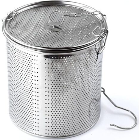 Filtre à épices portable, outil de filtration en boule pour épices, panier de cuisson en maille, séparateur de soupe avec panier à infusion de thé et crochet (1416cm)
