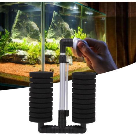 Filtre à Éponge Double Tête pour Aquarium, Cultivateur de Bactéries, Éponge de Mer, Purificateur d'Eau Mural - AUTRES