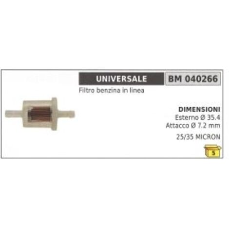 Filtre à essence en ligne UNIVERSAL extérieur Ø 35,4 mm Ø raccords 7,2 mm