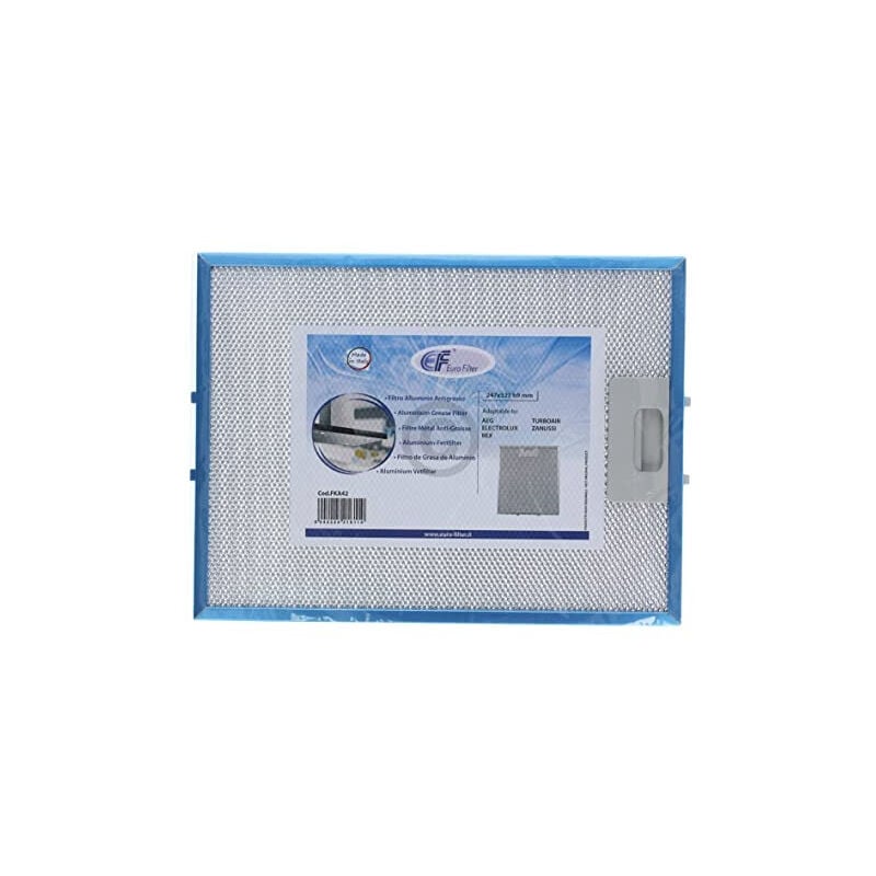 Filtre à graisse compatible avec ZANUSSI 5029300900-2 - Filtre métallique 327 x 247 mm pour hotte aspirante.