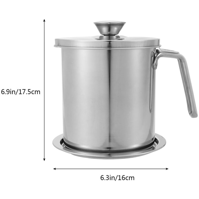 Feiyue - Filtre à graisse, huileur, filtre à huile, bidon d'huile de cuisson, récipient en acier inoxydable, filtre à huile de cuisson