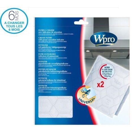 FILTRE A GRAISSE WPRO AVEC INDICATIEUR SATURATION
