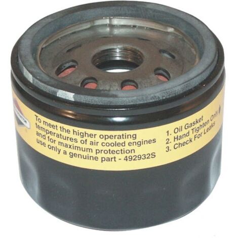 Filtre à huile moteur thermique 57mm – Diamètre 75mm – Compatible Briggs & Stratton 492932 – Prolonge la durée de vie du moteur - 492932S